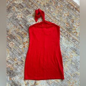 Reformation Cibrina Dress, Tomato, size S